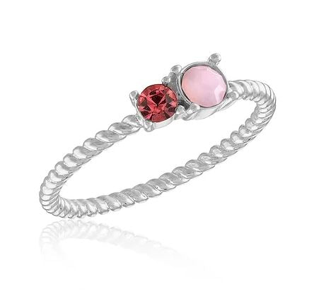 Stacks Duo Rose Twisted Ring