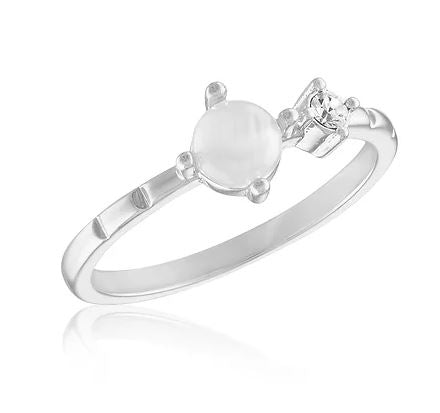 Stacks Opal & Crystal Split Stone Ring