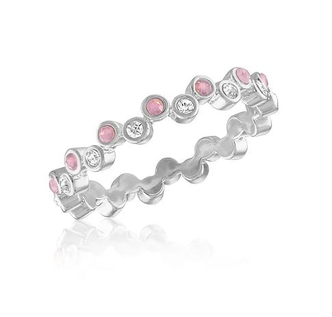 Stacks Multi-Level Pink Eternity Band