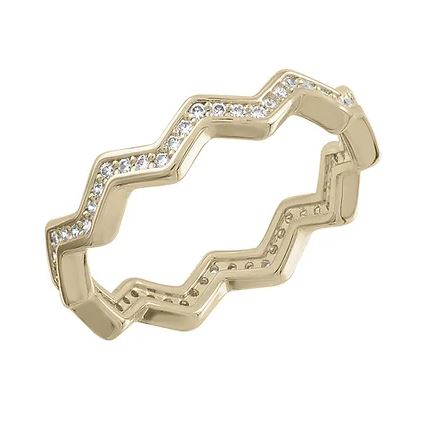 Layers Infinity Zig Zag Gold Ring