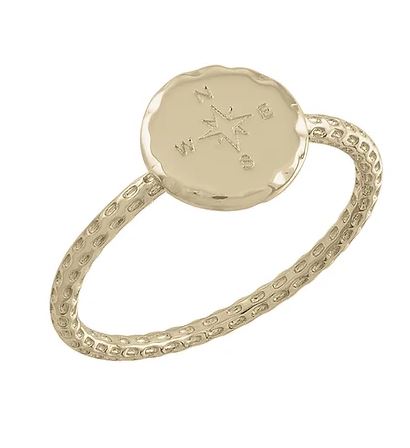 Layers Compass Gold Ring