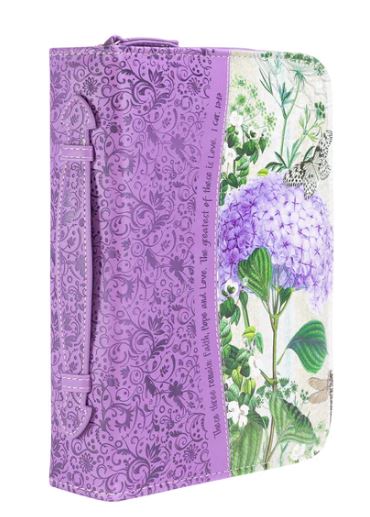X-Large Purple Hydrangea Bible Cover