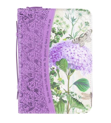 X-Large Purple Hydrangea Bible Cover