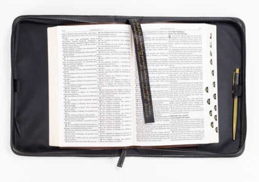 X-Large Black Crosses Bible Cover