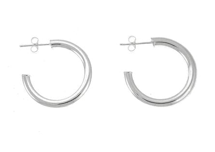 Sterling Silver 4mm Post Hoop Earrings