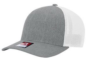 Richardson Trucker Hat - Heather Grey & White