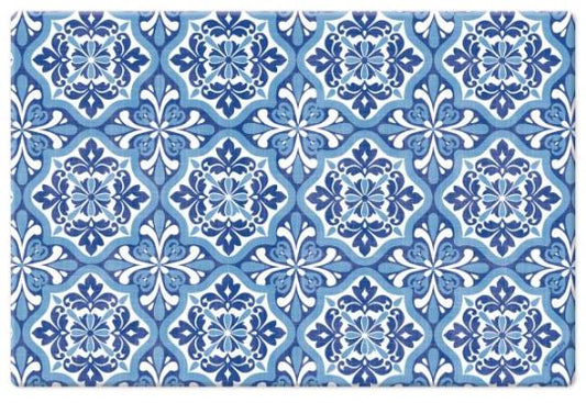 Kos Blue Medallion - Comfort Floor Mat