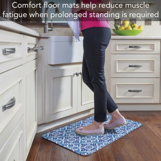 Kos Blue Medallion - Comfort Floor Mat