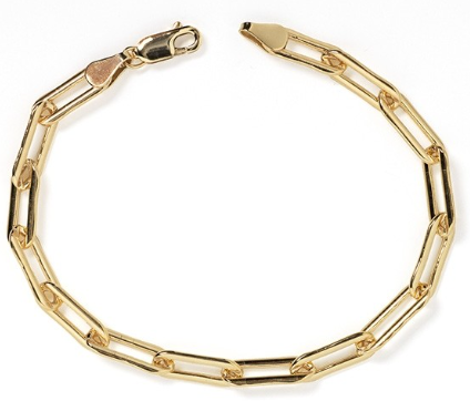 MSC35 Southern Gates Paperclip Bracelet Gold Filled 7inches