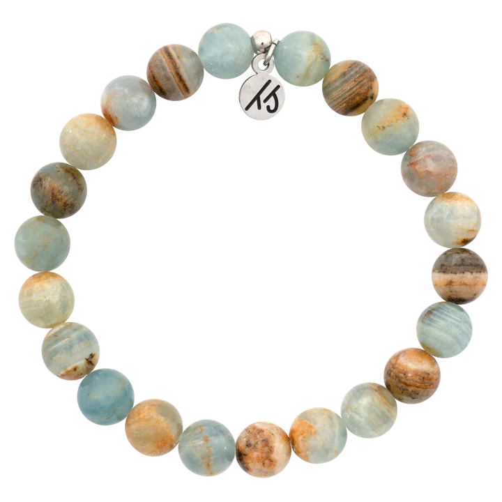 Mindfulness Beaded Bracelet With Blue Calcite Gemstones