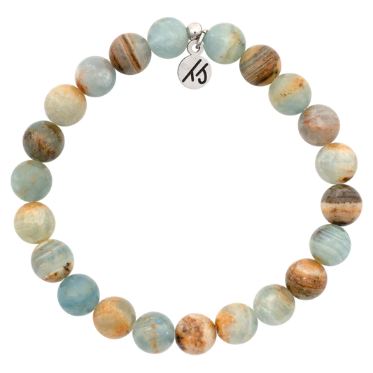Mindfulness Beaded Bracelet With Blue Calcite Gemstones