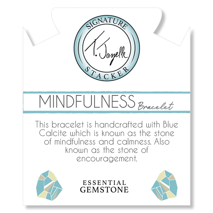 Mindfulness Beaded Bracelet With Blue Calcite Gemstones