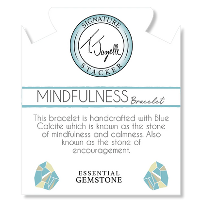 Mindfulness Beaded Bracelet With Blue Calcite Gemstones