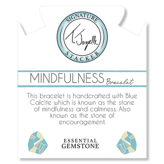 Mindfulness Beaded Bracelet With Blue Calcite Gemstones