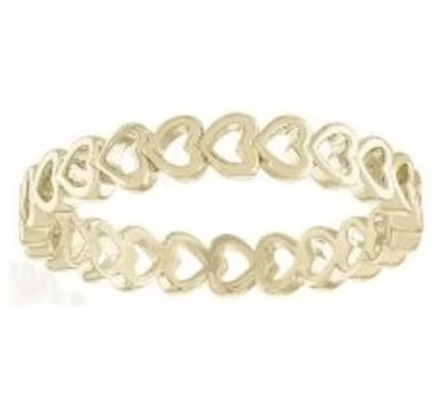 Layers Gold Heart Band Ring