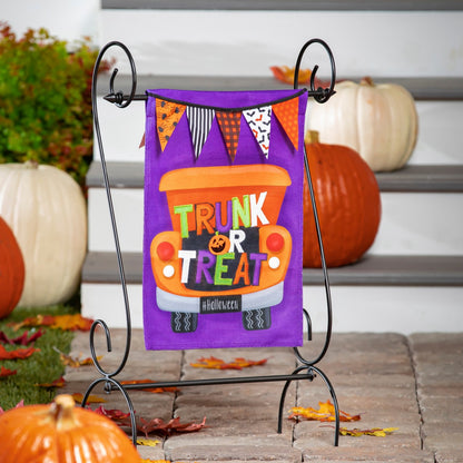 Trunk Or Treat Garden Burlap Flag