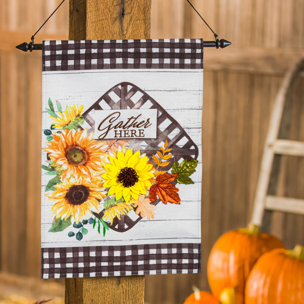 Fall Tobacco Basket Garden Burlap Flag
