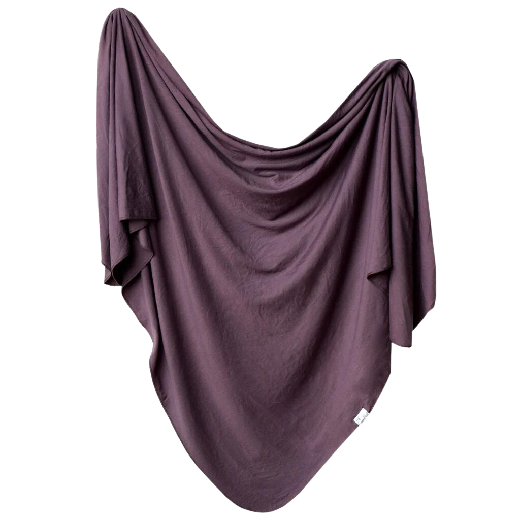 Copper Pearl Knit Swaddle Blanket - Plum