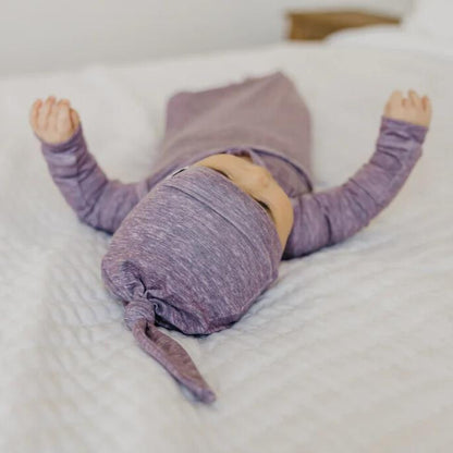 Copper Pearl 5-18 Month Top Knot Hat - Violet