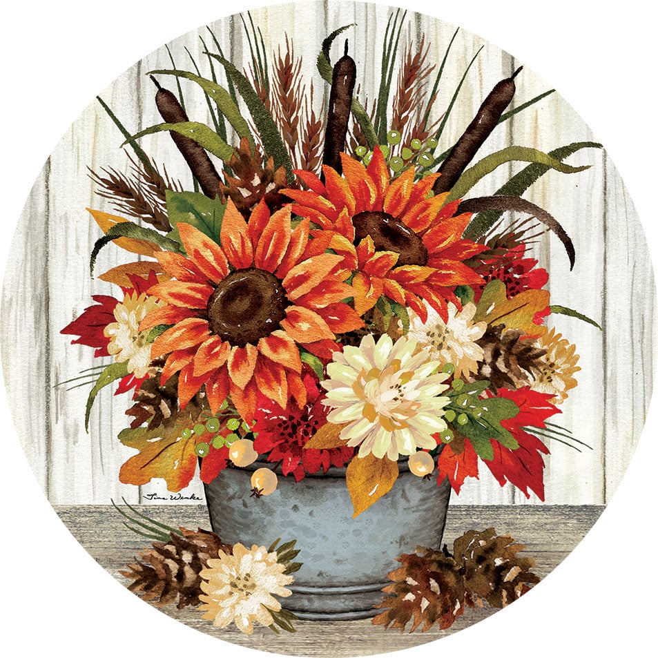 Sunflowers & Cattails Accent Magnet
