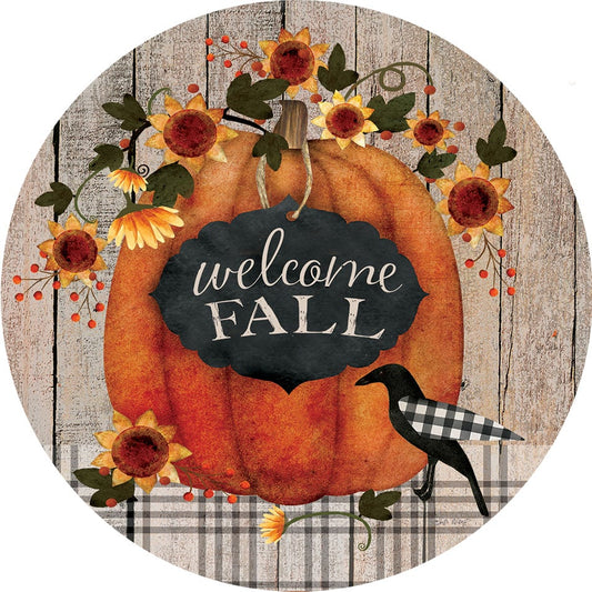 Pumpkin Crow Accent Magnet