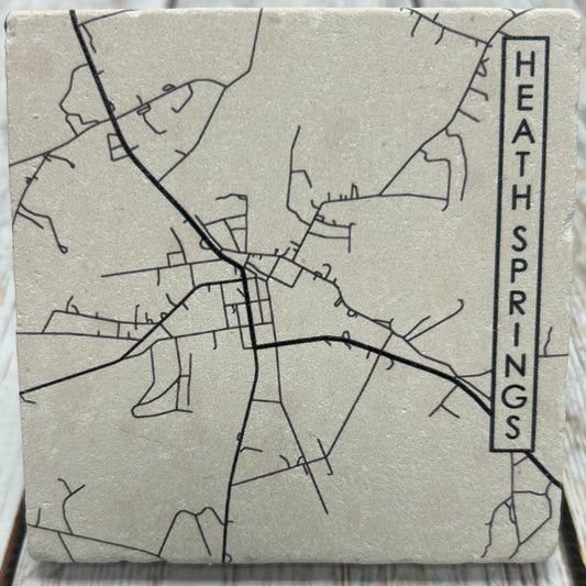 Heath Springs City Street Maps Coaster