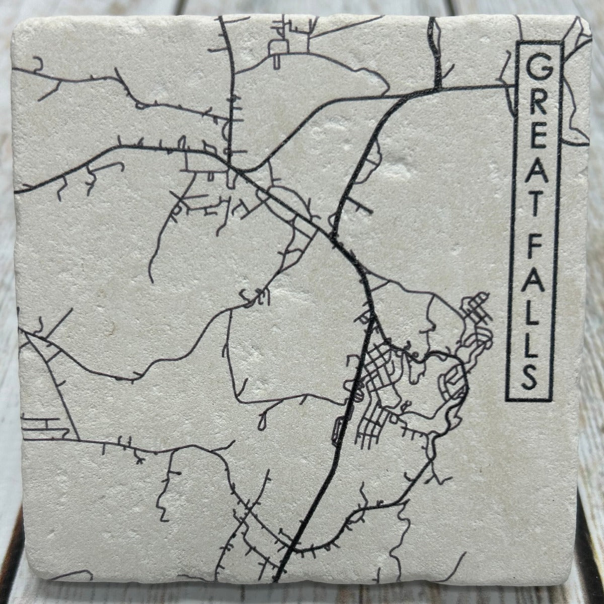 Great Falls City Street Maps Coaster