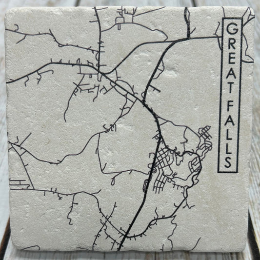 Great Falls City Street Maps Coaster