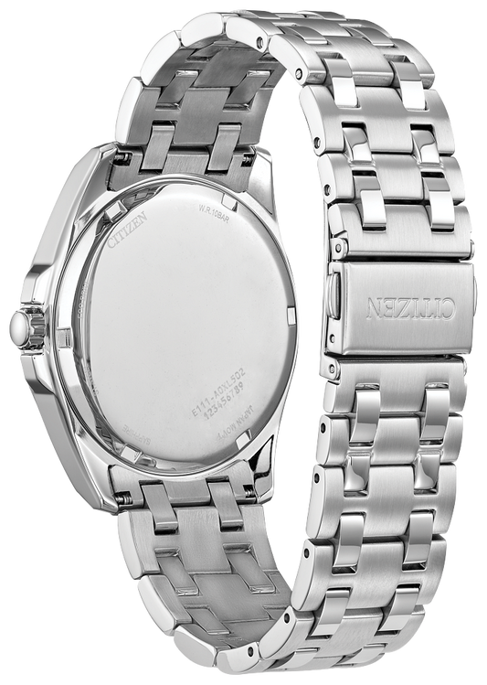 Men's Stainless Steel Peyton Green Face Eco-Drive Watch