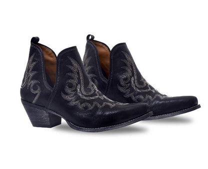 Lasso Lace Stitched Suede Leather Boots
