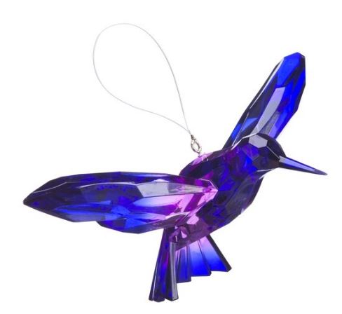 Hanging Two-Toned Hummingbird - Dark Blue & Purple