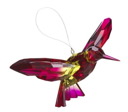 Hanging Two-Toned Hummingbird - Fuchsia & Green