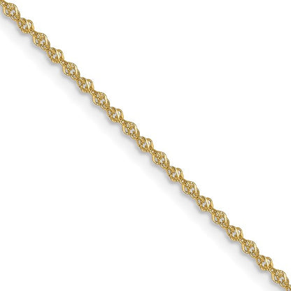 5333-16 10K Yellow Gold 1mm Sparkle Singapore Chain - 16"