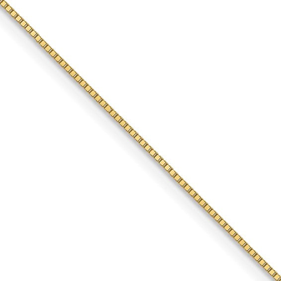 5350-18 10K Yellow Gold .5mm Baby Box Chain - 18" 0