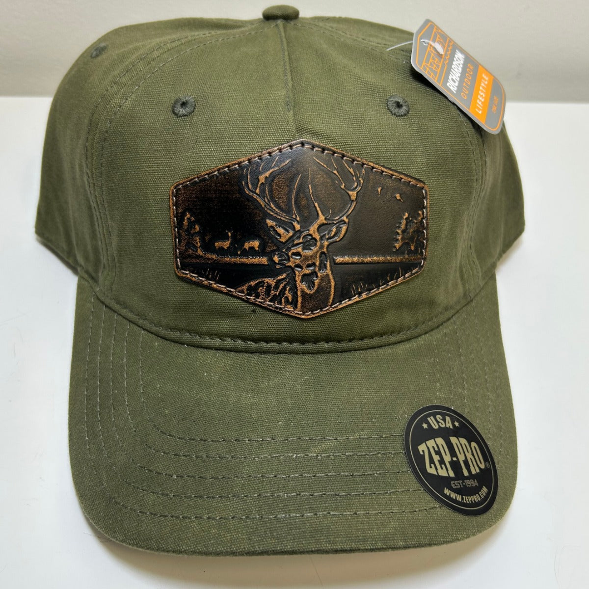 Men's Buck Olive Canvas Adjustable Hat