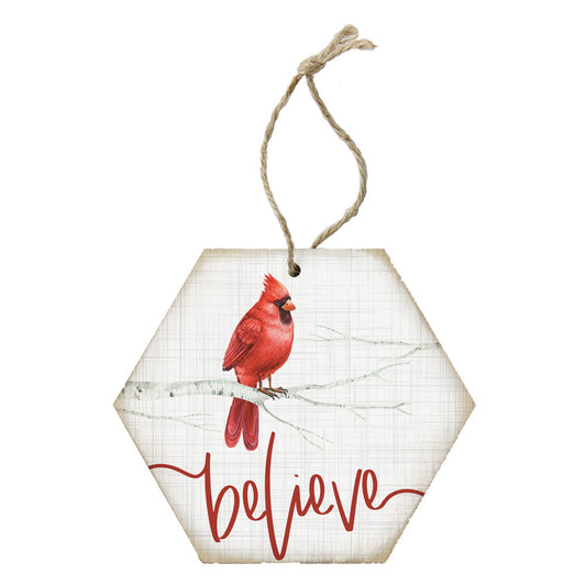 Believe Cardinal Ornament