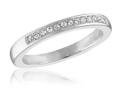 Stack Channel Set Cubic Zirconia Band