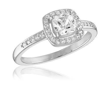 Stacks Halo Cubic Zirconia Forever Ring
