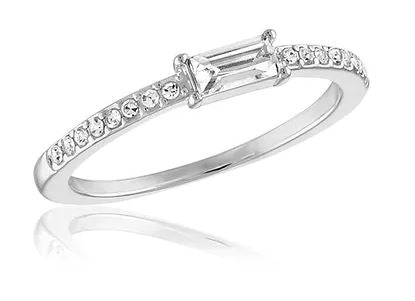Stacks Petite Baguette & Round Cubic Zirconia Ring