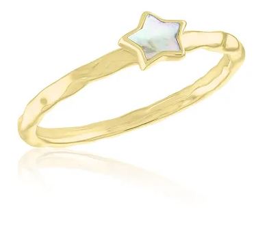 Layers Gold Tone Single Star Ring