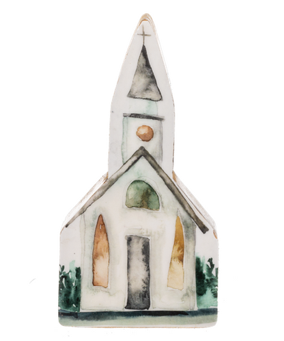 Watercolor Church Block
