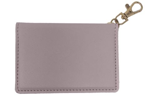 Faux Leather ID Wallet - Grey