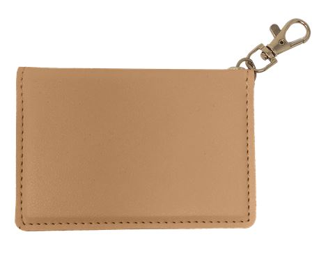Faux Leather ID Wallet - Tan