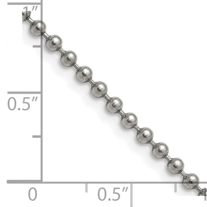 Stainless Steel 3mm Ball Chain - 30"