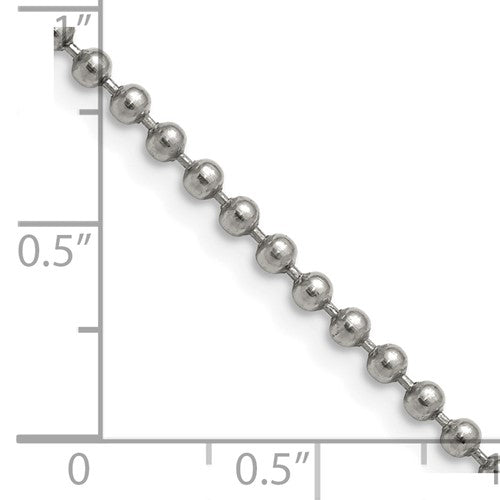 Stainless Steel 3mm Ball Chain - 30"