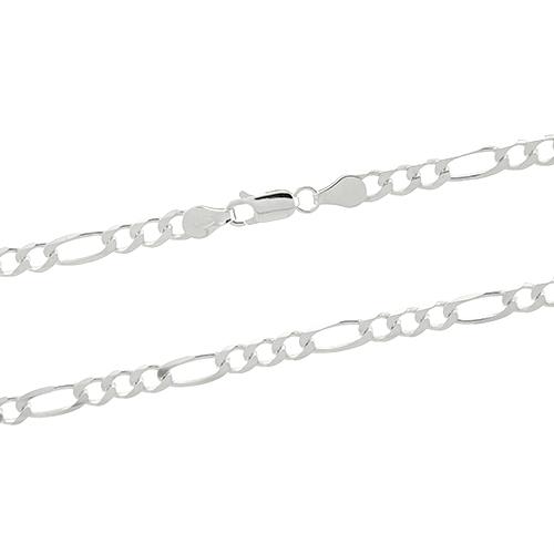 Sterling Silver 4mm Super Light Figaro Chain - 16"