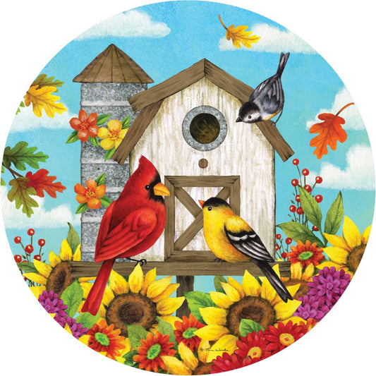 Barn Birdhouse Stepping Stone