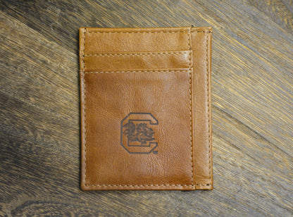 Tan Slim Front Pocket USC Wallet