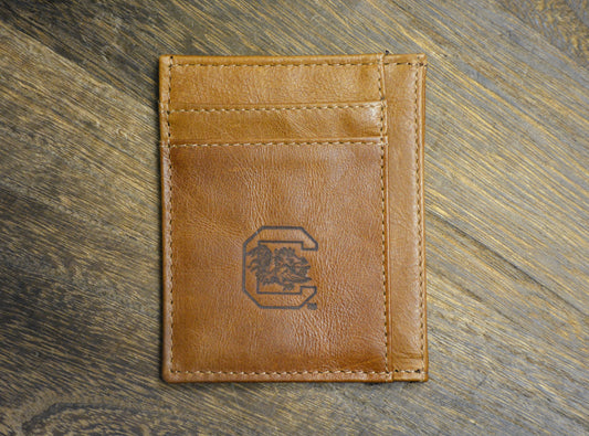 Tan Slim Front Pocket USC Wallet