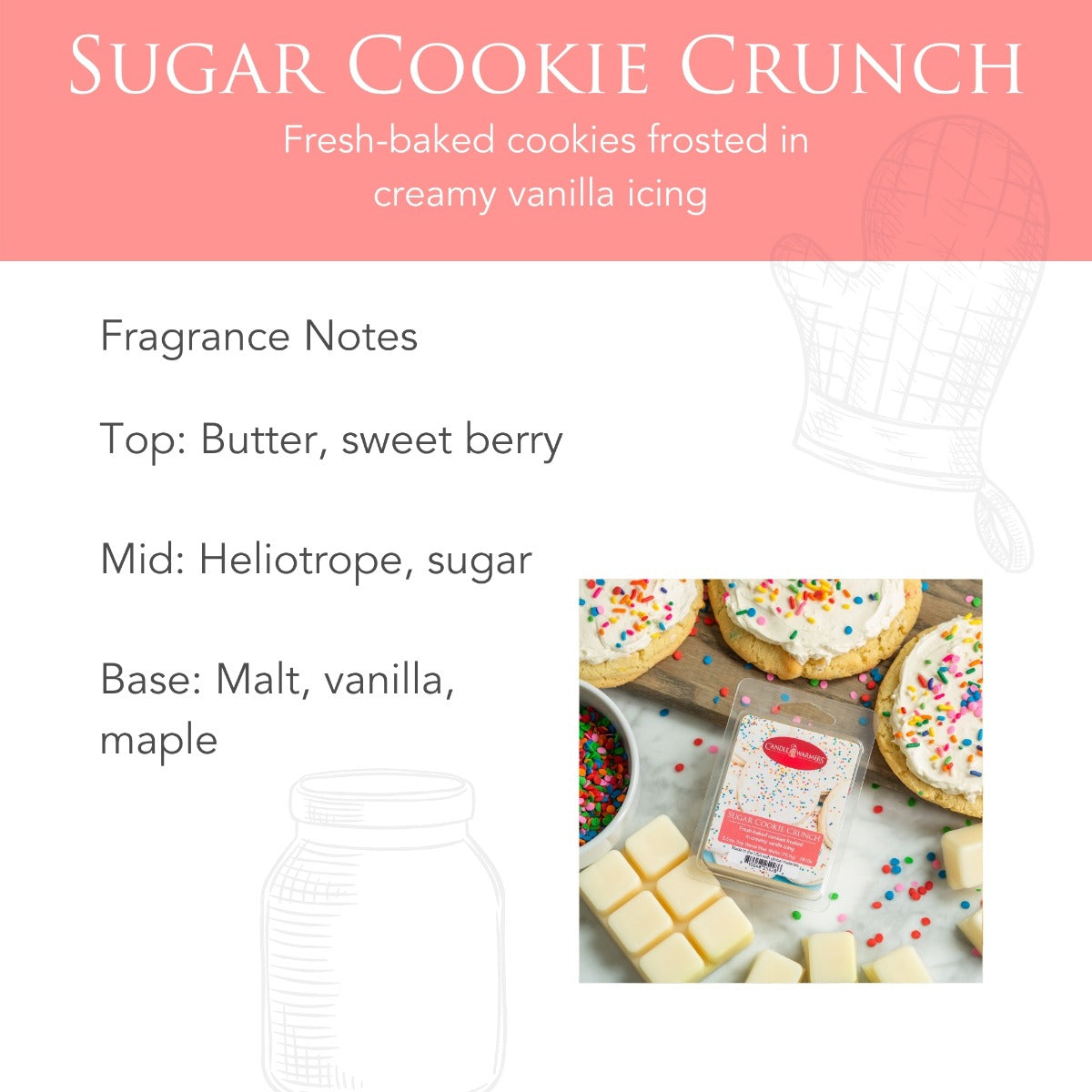 Sugar Cookie Crunch 2.5oz Wax Melts